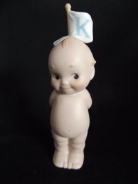 093　　  かけ有り　ローズオニールキューピー　JESCO印 ビスク　陶器人形