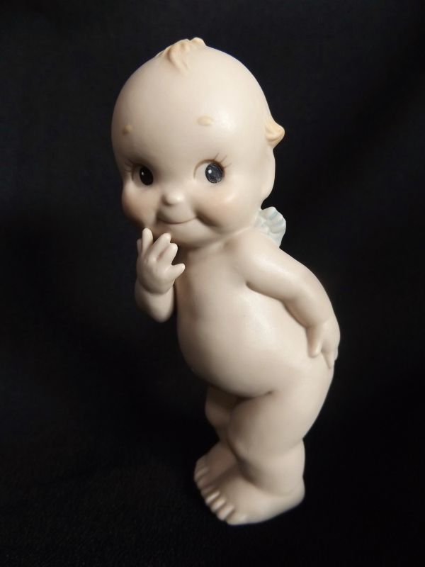 画像1: 096　　 左羽根欠け有り　ローズオニールキューピー　ビスク　陶器人形